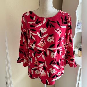 Talbots Pink Floral Top